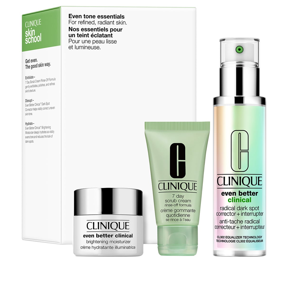 殿堂 Clinique Uneven Skin Tone Set of 3 • Skincare Essentials クレンジング・メイク落とし