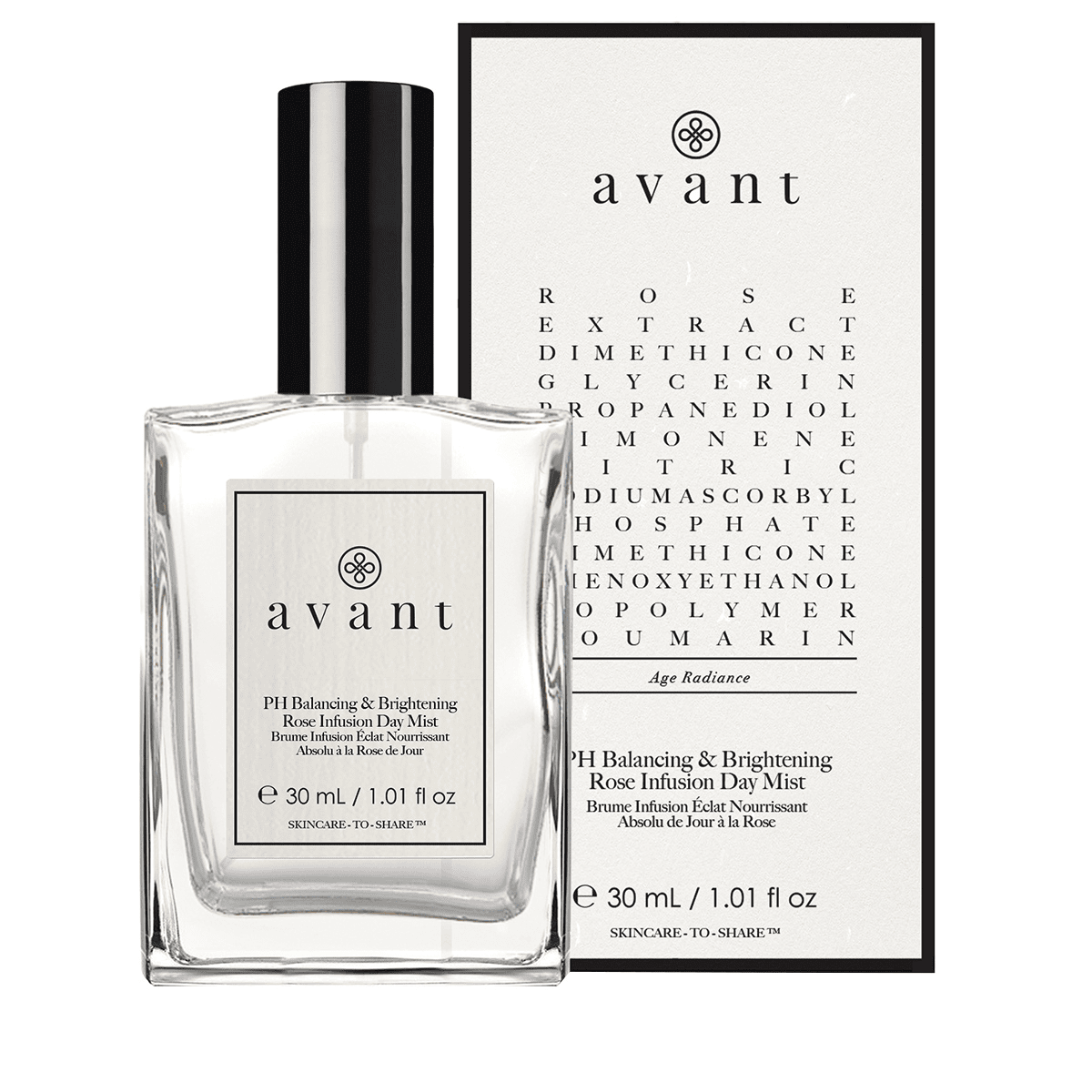 Avant Skincare Brightening Rose Infusion Mist Haar Shop Ch