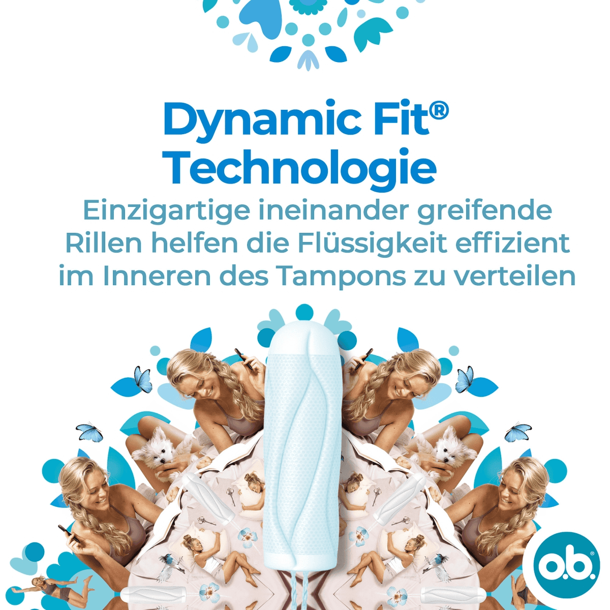 O.b. ProComfort Mini Dynamic Fit Tampons - Tampons, 8 pcs