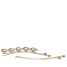 Hair Slider 5 Knots & Plain Gold (2 Stk.)
