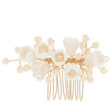 Hair Comb With White Flowers