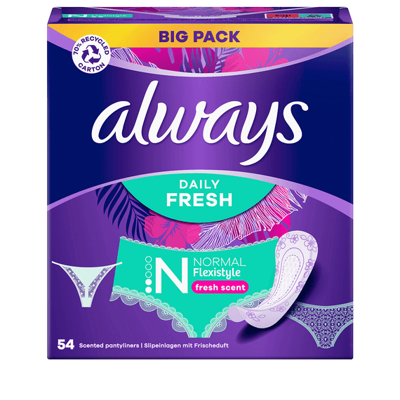 Slipeinlagen Flexistyle Normal Fresh Scent Big Pack - 54 Stk.