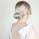 Épingles À Cheveux Avec Fleurs En Céramique & Perles - Argenté