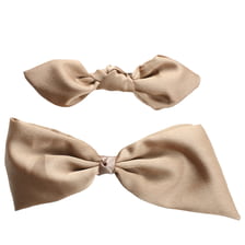 Maille Satinée Sur Barrette - marron clair
