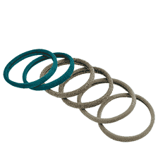 Cravatta per capelli Supersoft, verde, 6 pezzi
