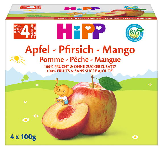 Pausa Frutta Mela Pesca Mango 4 x 100 g