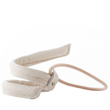 Leather Band Short Narrow Bendable Cream