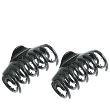 Fermaglio Per Capelli Rotondo Grande, 80 mm, 2 pz. - Nero