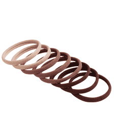 Elastic, supersoft, brown, flat, 8 pcs