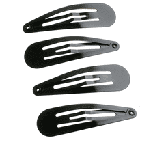 Click Clack, metal, triangular, black, 4 pcs