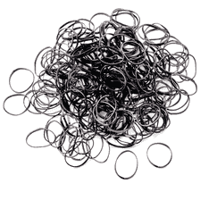 Mini Élastiques À Cheveux Rasta, Ø 10 mm, 250 pcs. - Noir