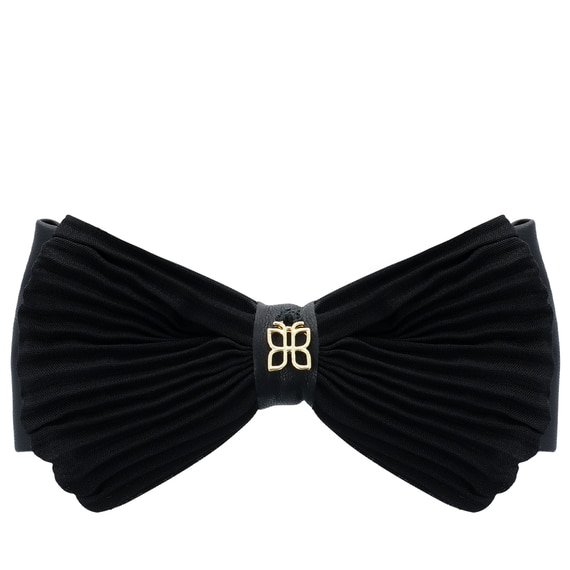 Barrette Bow Black