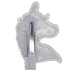 Einhorn Beakclip mit Haargummis – Lila