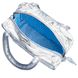 Kosmetiktasche mit Griff  - Blue Brocade