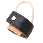 Leather Band Short Bendable two-colored Black / Camel