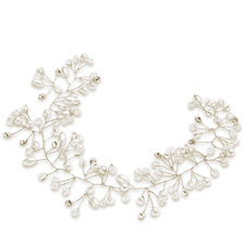 Bohemian vintage style hair decoration with pearls and rhinestones