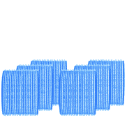 Professional hair rollers dark blue 75 mm (6 pcs)