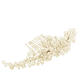 Blossoms and pearls hair comb for a vintage bridal hairstyle