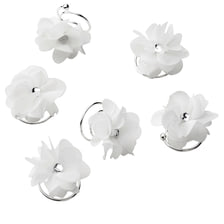 Spirales Curlies avec de délicates fleurs en tissu