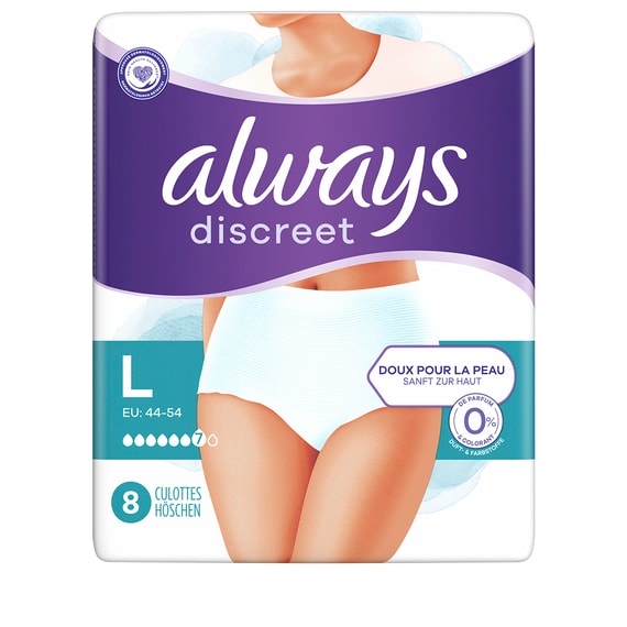 Mutandine Incontinenza Plus L 0% Profumi & Coloranti - 8 Pz.