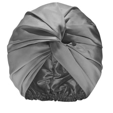 Premium Seiden Turban Anthrazit
