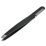 Eyebrow comb with tweezers