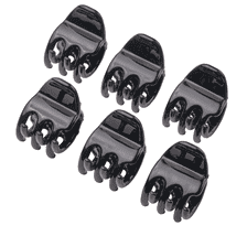Pinces À Cheveux Classiques Rondes, 2.2 cm, 6 pcs. - Noir