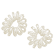 Chouchou en spirale transparent rempli de petites perles, 5 cm de diamètre, 2 pièces
