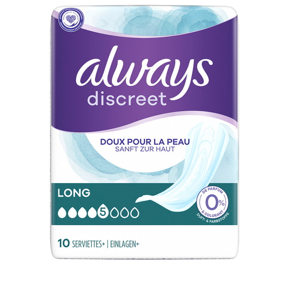 Assorbenti Igienici Incontinenza Long 0% Profumi & Coloranti - 10 Pz.