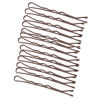 Hair grips, waved, tortoise, 12 pcs