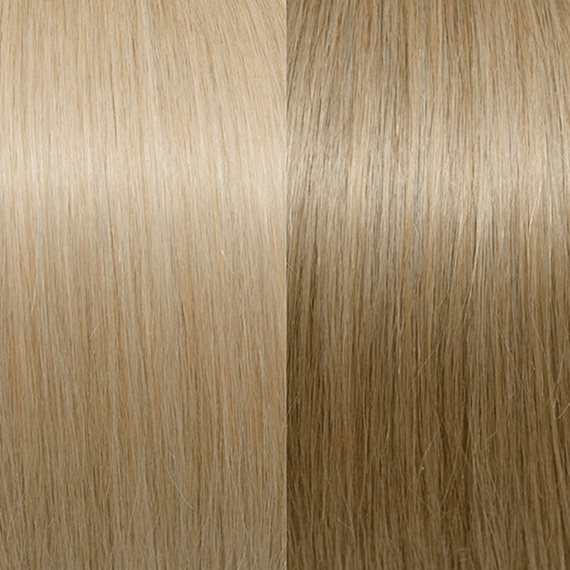 Keratin Hair Extensions 30/35 cm - Meches: 140, gold blond/light blond crazy