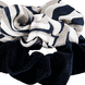 Scrunchie di velluto nero e raso stampato, combo nero