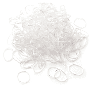 Mini Rubber Hair Bands, 10 mm, transparent, 250 pcs