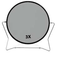 Stellspiegel mit Metallbügel - schwarz, x1 und x3