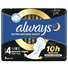 Ultra Serviette Secure Night Avec Ailes - 9 pcs.