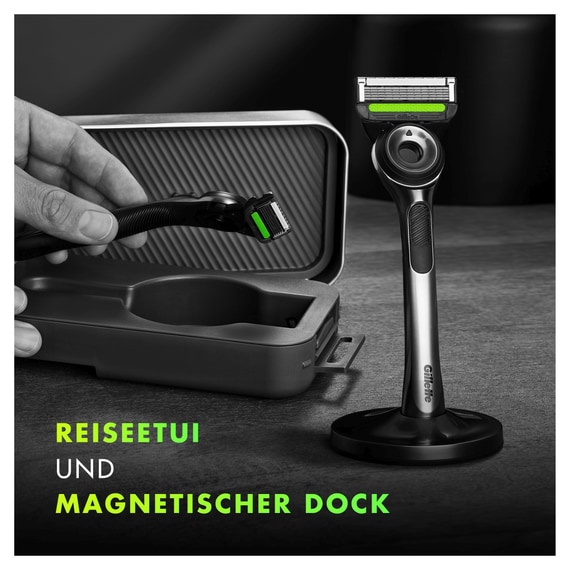 Rasierapparat mit 5 Klingen und Reiseetui