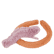 Haarreif und Haarclip in Fake Fur - orange und lila