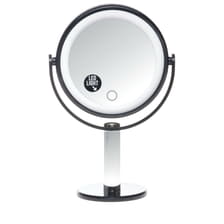 Miroir cosmétique sur pied avec LED, x1 et x5