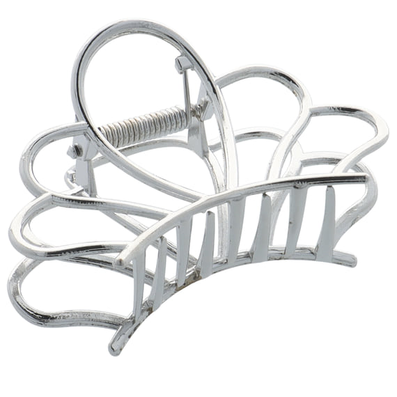 Hair Clip Metal Silver