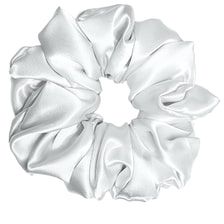 Premium Seiden Scrunchie Silber