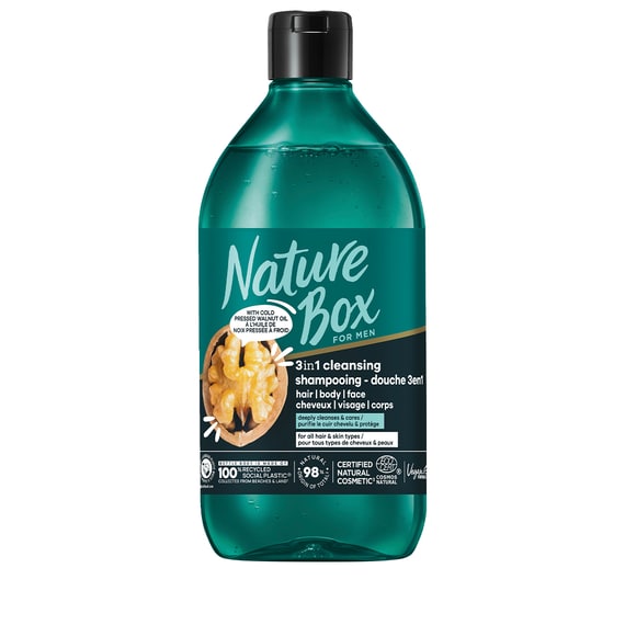 Shampoo detergente 3in1 all'olio di noce