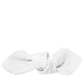 Leather Bow Big On Hair Clip White
