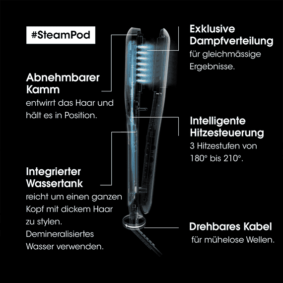 Steampod 3.0 Glätteisen mit Dampftechnologie