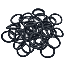 Mini hair elastic, black no metal closure, 36 pcs