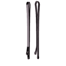 Pince À Cheveux Laquée Lisse, 45 mm, 250 pcs. - Noir