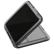 Pocket Mirror - angular black, x1 and x3