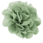 Stoffblume aus feinem Stoff auf Clip, salbei grün