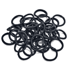 Mini Hair Elastics, Ø 15 mm, 40 pcs. - Black