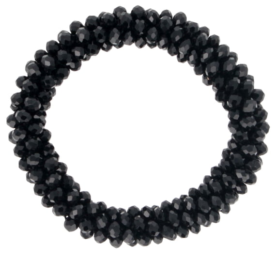 Élastique À Cheveux Noir Strass