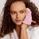 Dual Fiber Make-up Removing & Skincare Mitt - Pink